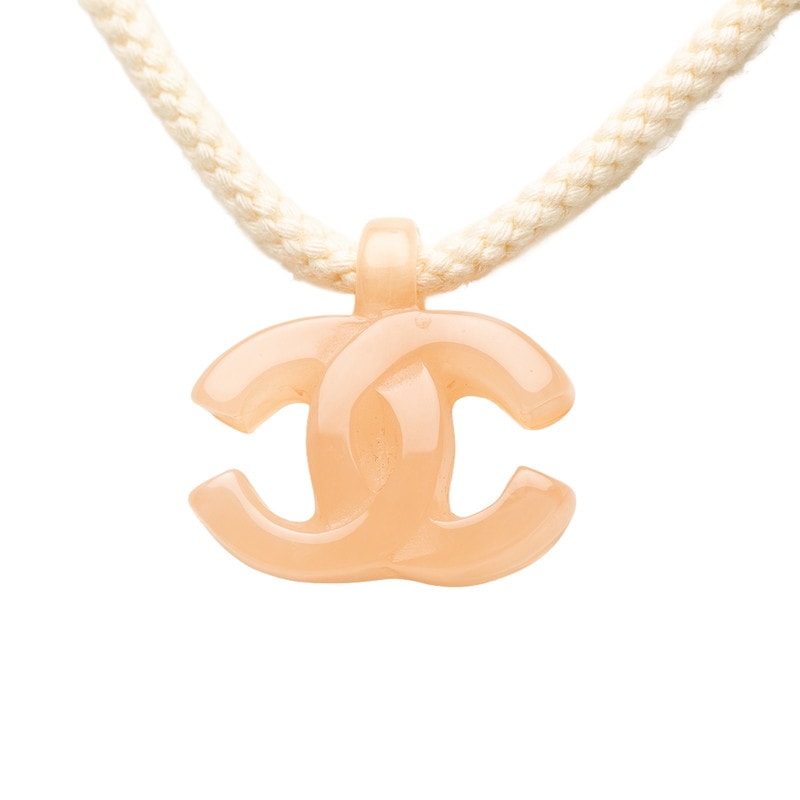 シャネル ココマーク ロゴペンダント ネックレス 03P刻印 ピンク プラスチック レディース CHANEL 【中古】