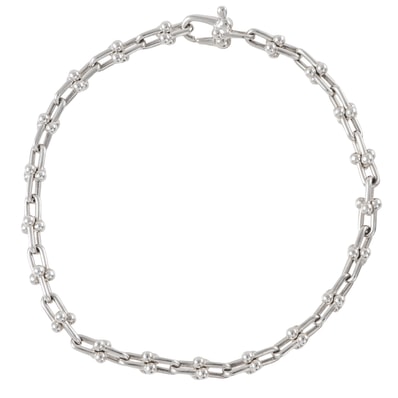 TIFFANY&Co. ティファニー ハードウェア マイクロ リンク ブレスレット スターリングシルバー シルバー【中古】