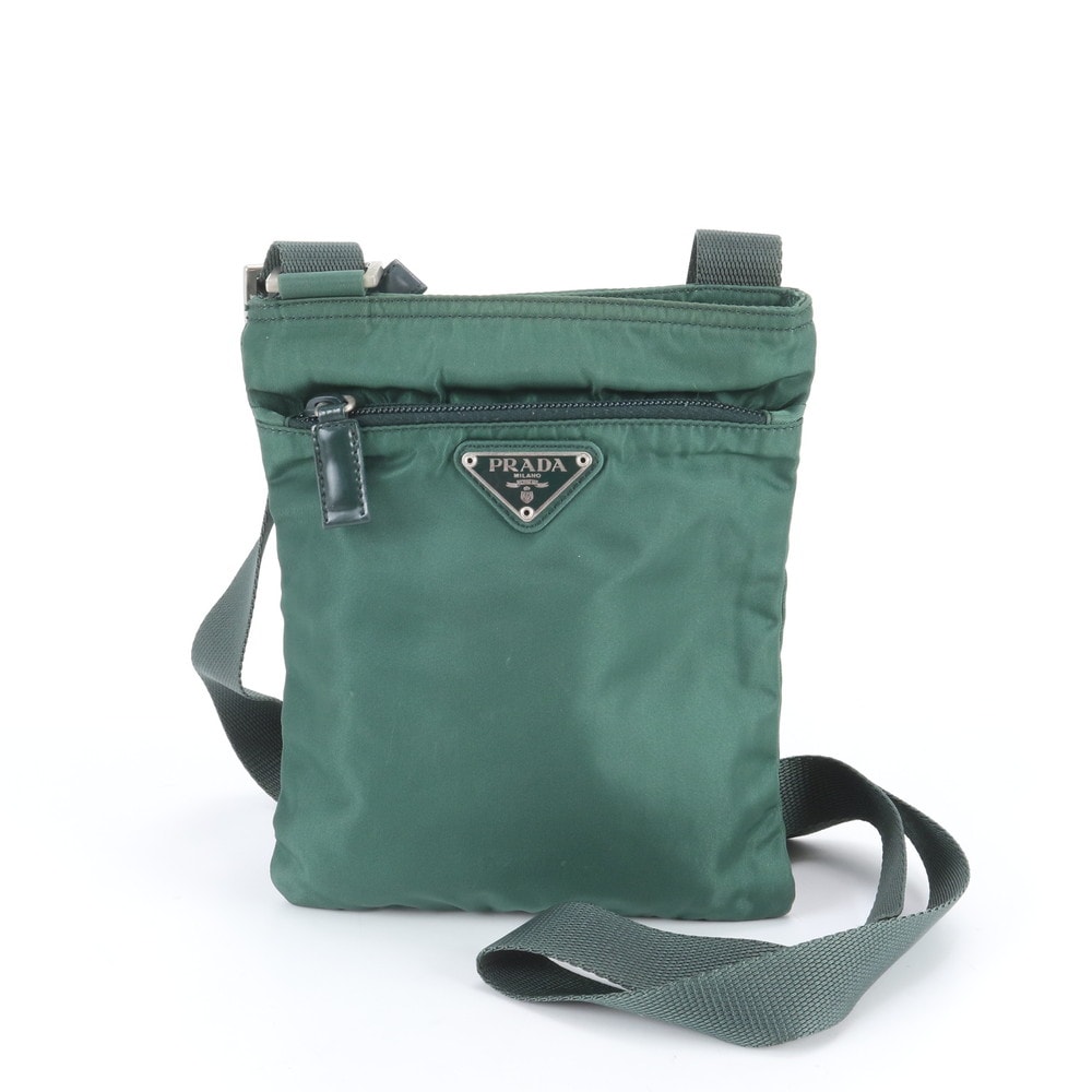 ■美品 プラダ テスート ナイロントライアングルロゴショルダーバッグ