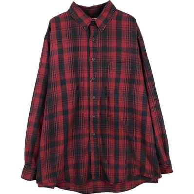 古着 エルエルビーン L.L.Bean 長袖 ボタンダウン フランネルチェックシャツ USA製 メンズXL相当/eaa477891
