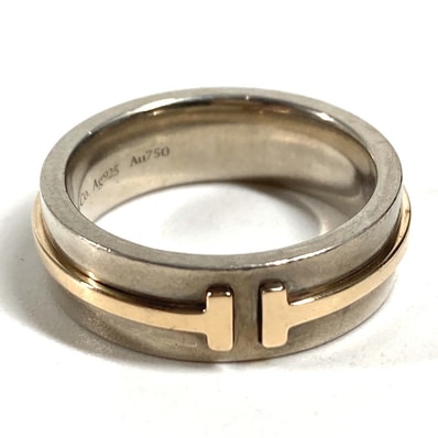 ティファニー TIFFANY&Co. Tナロー リング アクセサリー ジュエリー K18 金 18K リング・指輪 Au750 シルバー