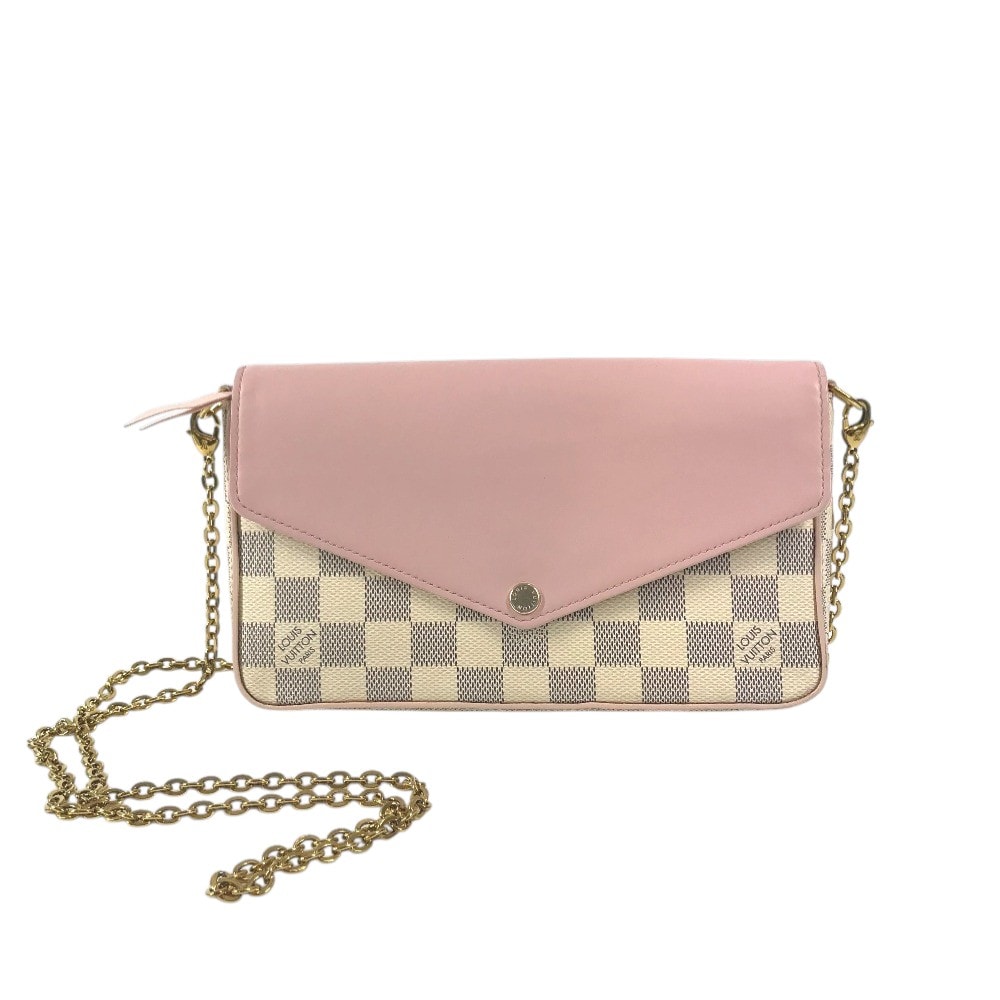 ルイヴィトン LOUIS VUITTON ポシェットフェリシーGM ポシェットフェリシー GM N60235 ダミエアズール チェーンウォレット 長財布 ショルダーバッグ ダミエアズールキャンバス ホワイト
