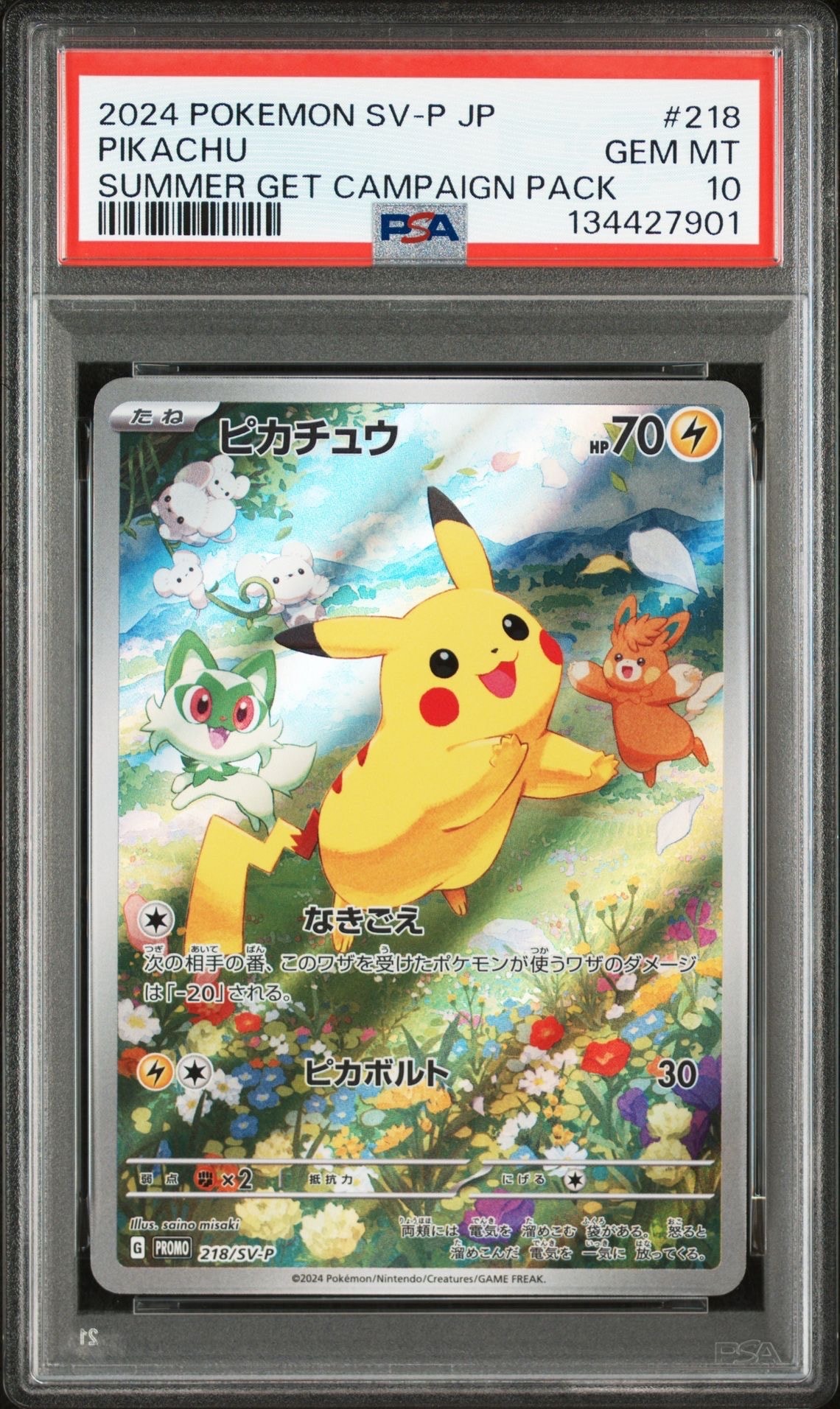 ピカチュウ P [SV-P 218](プロモカードパック「ポケカの夏がキタ!プロモカードGetキャンペーン!」)