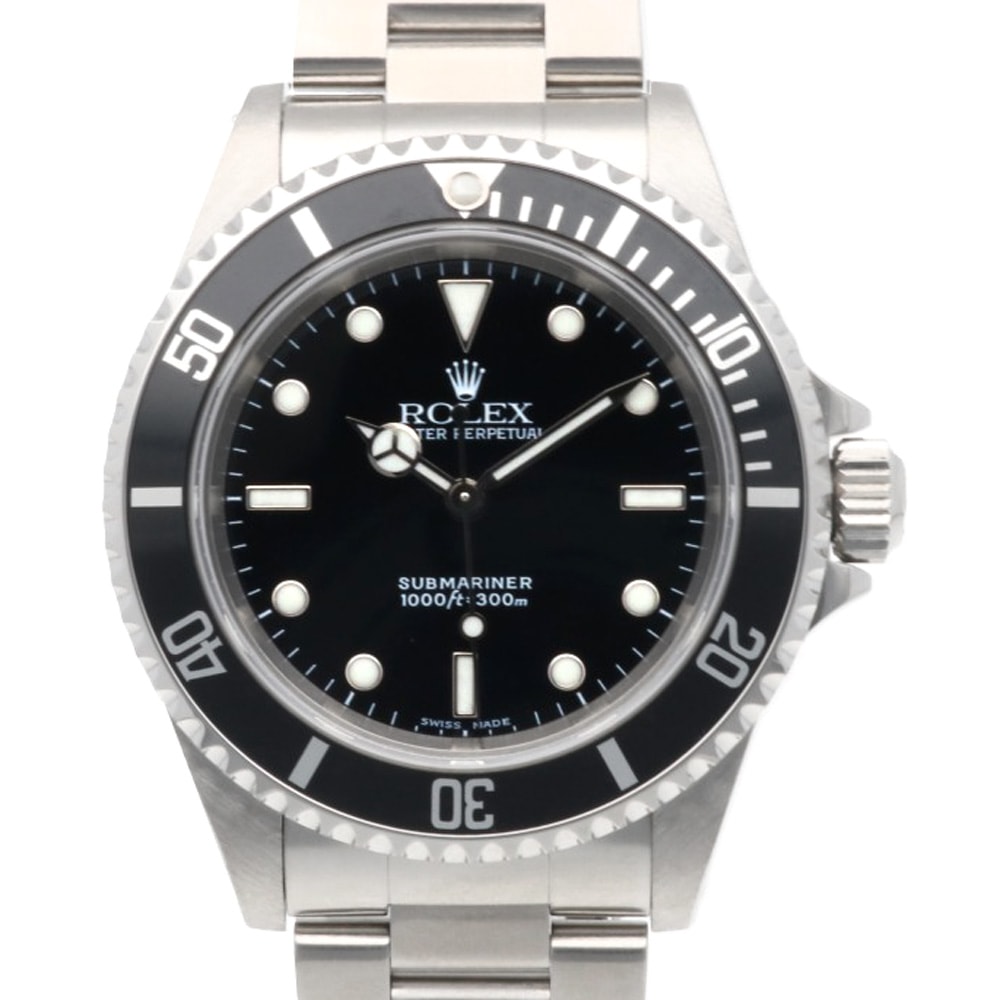 ロレックス サブマリーナ オイスターパーペチュアル 腕時計 時計 ステンレススチール 14060 自動巻き オーバーホール済 磨き直し済 Y番 メンズ 1年保証 ROLEX  中古