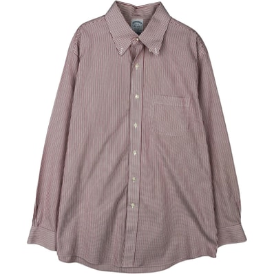 古着 ブルックスブラザーズ Brooks Brothers Est.1818 REGENT マルチストライプ 長袖 ボタンダウンストライプシャツ メンズL相当/eaa646572