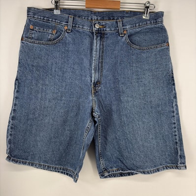 古着 リーバイス Levi's ショートパンツ テーパード 550 デニム ハーフパンツ ジーパン w38 ブルー メンズ