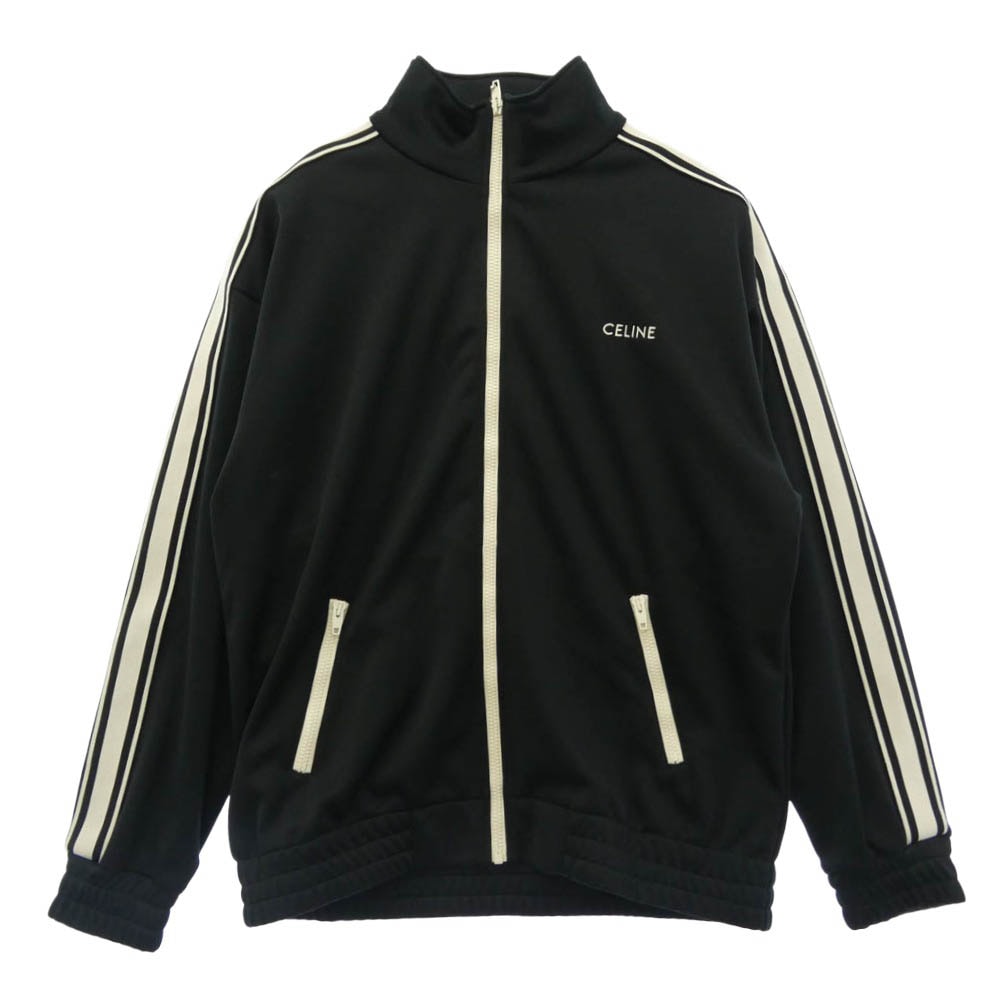 CELINE セリーヌ 21AW 2Y490121O.38NO Double Face Jersey Track Suit Jacket ダブルフェイス ジャージー トラック スーツ ジャケット ブラック系 M【中古】