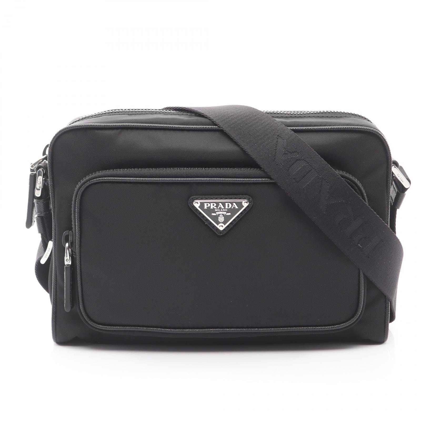 プラダ PRADA TESSUTO+SAFFIAN ショルダーバッグ バッグ ナイロン レディース ブラック系 2VH1902DMHF0002 【新品】