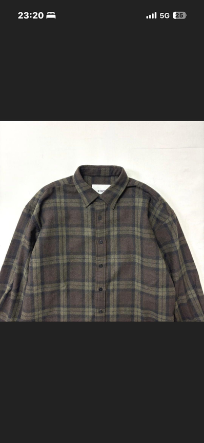 WTAPS TXT 01 / LS / WOPL. Tweed. Textile. OF "Olive Drab"