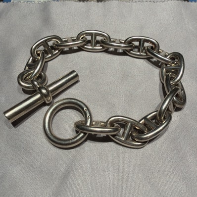 Hermes Chaine D'ancre TGM Bracelet "Silver"