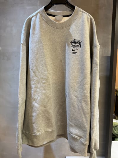 Nike x Stussy International Crewneck Sweatshirt (US Size) "Grey" DC4198-050