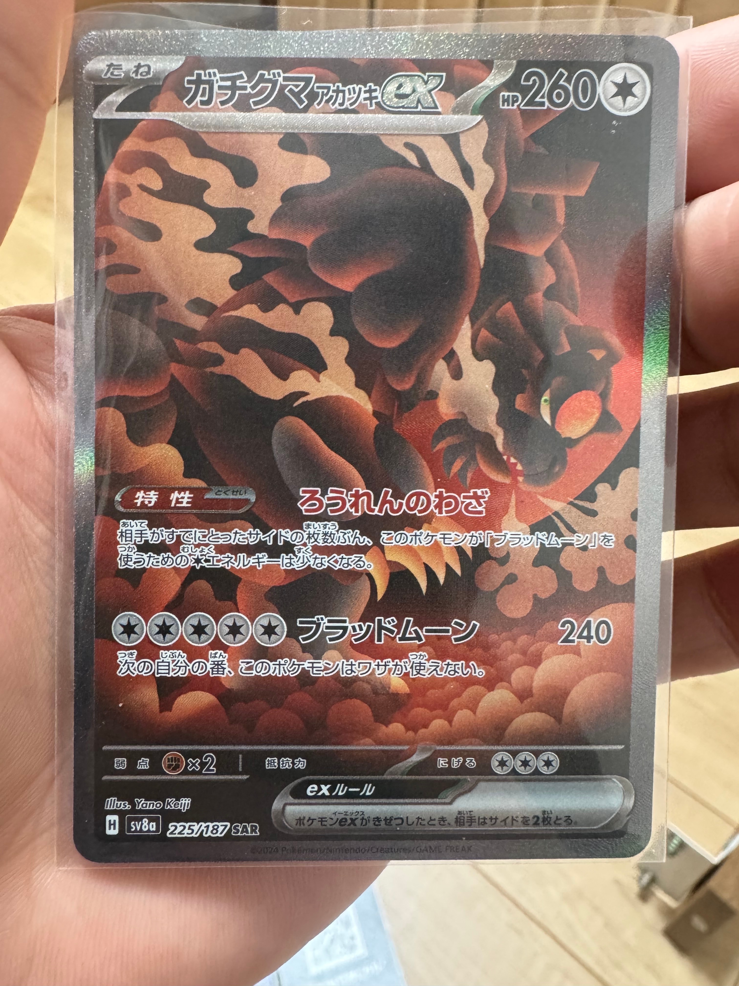 ガチグマ アカツキex SAR [SV8a 225/187](ハイクラスパック「テラスタルフェスex」)