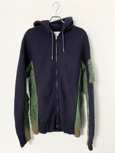 sacai SPONGE HOODED SWEAT SHIRTS Navy