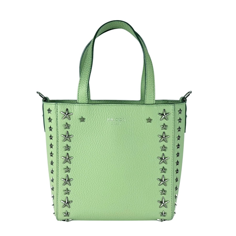 ジミーチュウ JIMMY CHOO ハンドバッグ ショルダーバッグ レザー グリーン レディース【中古】 z10708