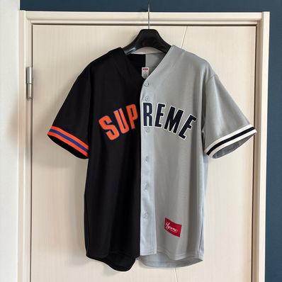 Supreme Don't Hate Baseball Jersey "Black Grey"