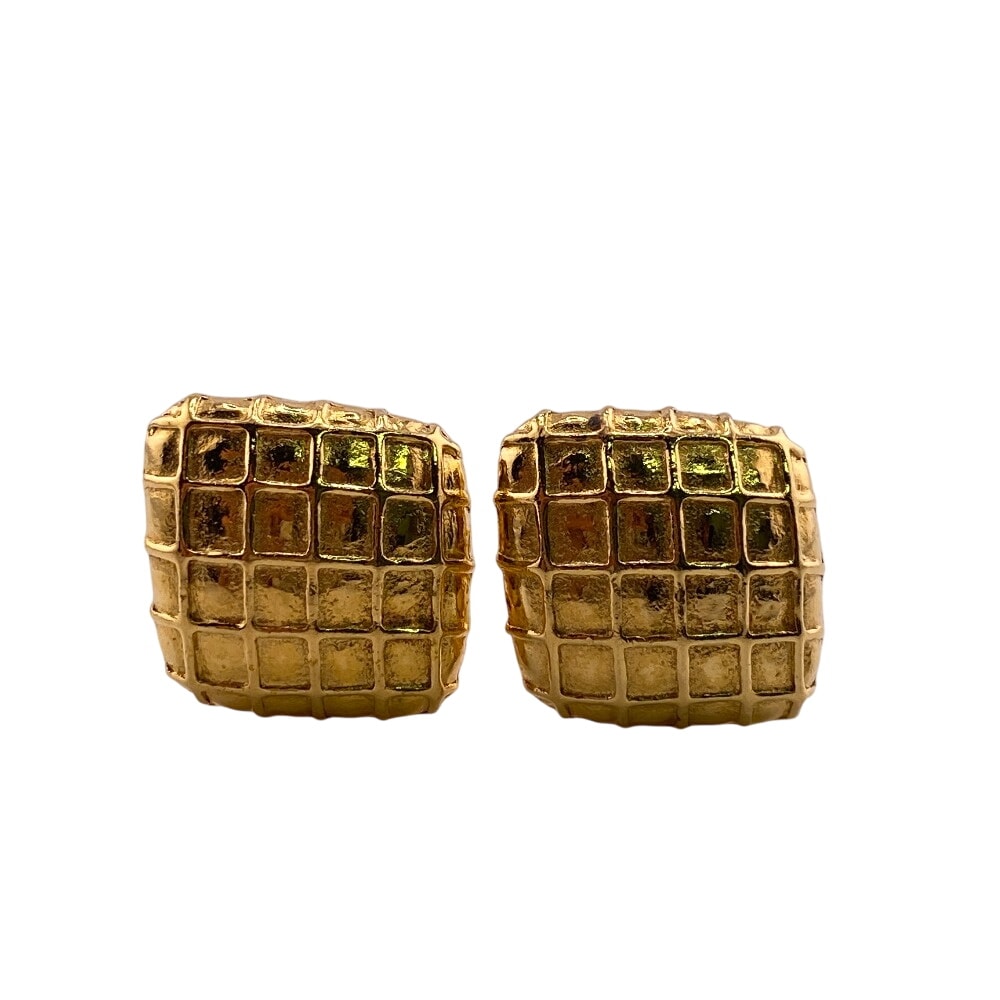 シャネル CHANEL イヤリング マトラッセ ひし形 ゴールド