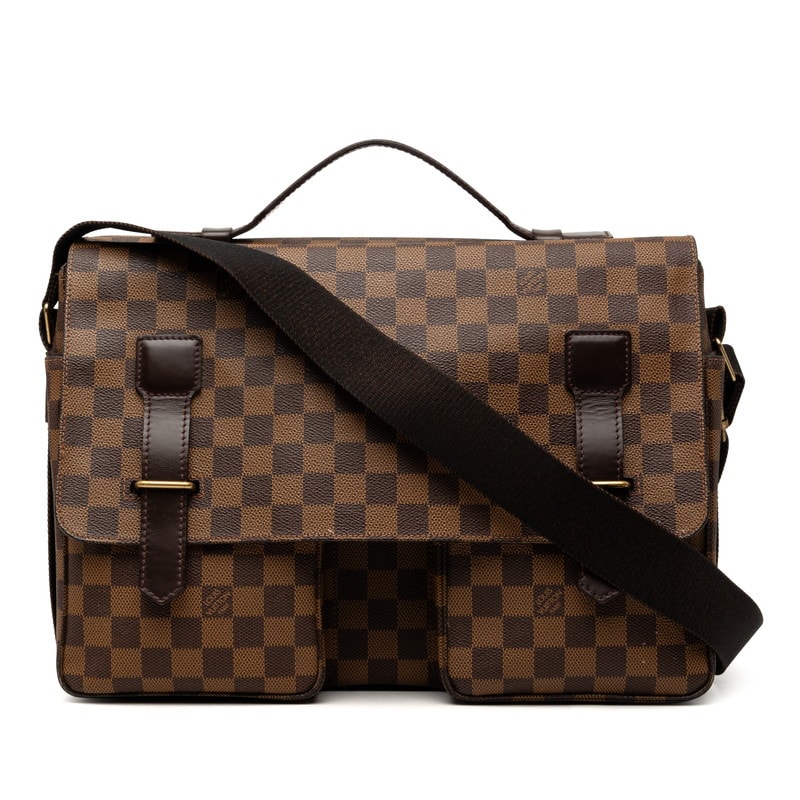 ルイ ヴィトン ダミエ ブロードウェイ ハンドバッグ ショルダーバッグ N42270 ブラウン PVC レザー レディース LOUIS VUITTON 【中古】