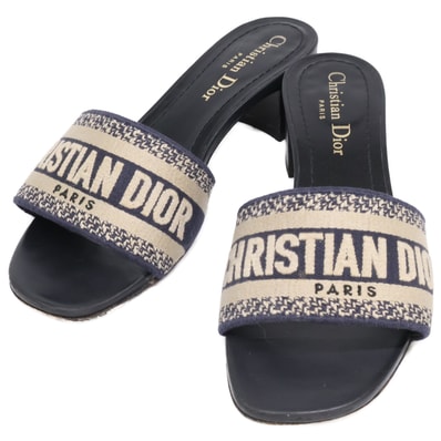 クリスチャンディオール Dway ロゴ エンブロイダリー ヒール 36