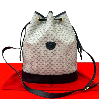 GUCCI グッチ マイクロGG ロゴ PVC レザー ショルダーバッグ ネイビー
18118