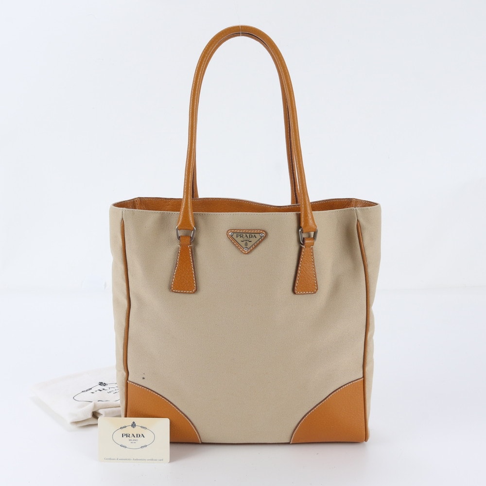 ■極美品 プラダ トライアングルロゴ BR0391 トート バッグ