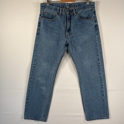 古着 リーバイス Levi's デニムパンツ 505 ブルーデニム ジーンズ ジーパン ストレート コインポケット w35 L30 インディゴブルー メンズ