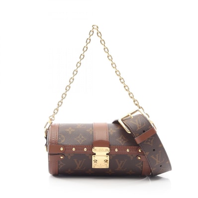ルイ・ヴィトン LOUIS VUITTON パピヨン トランク モノグラム 2WAY ハンドバッグ バッグ PVCコーティングキャンバス レザー レディース ブラウン系 M57835 【中古】