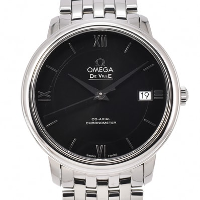 オメガ OMEGA 424.10.37.20.01.001 デビル デイト CO-AXIAL 自動巻き メンズ 良品 N#145486