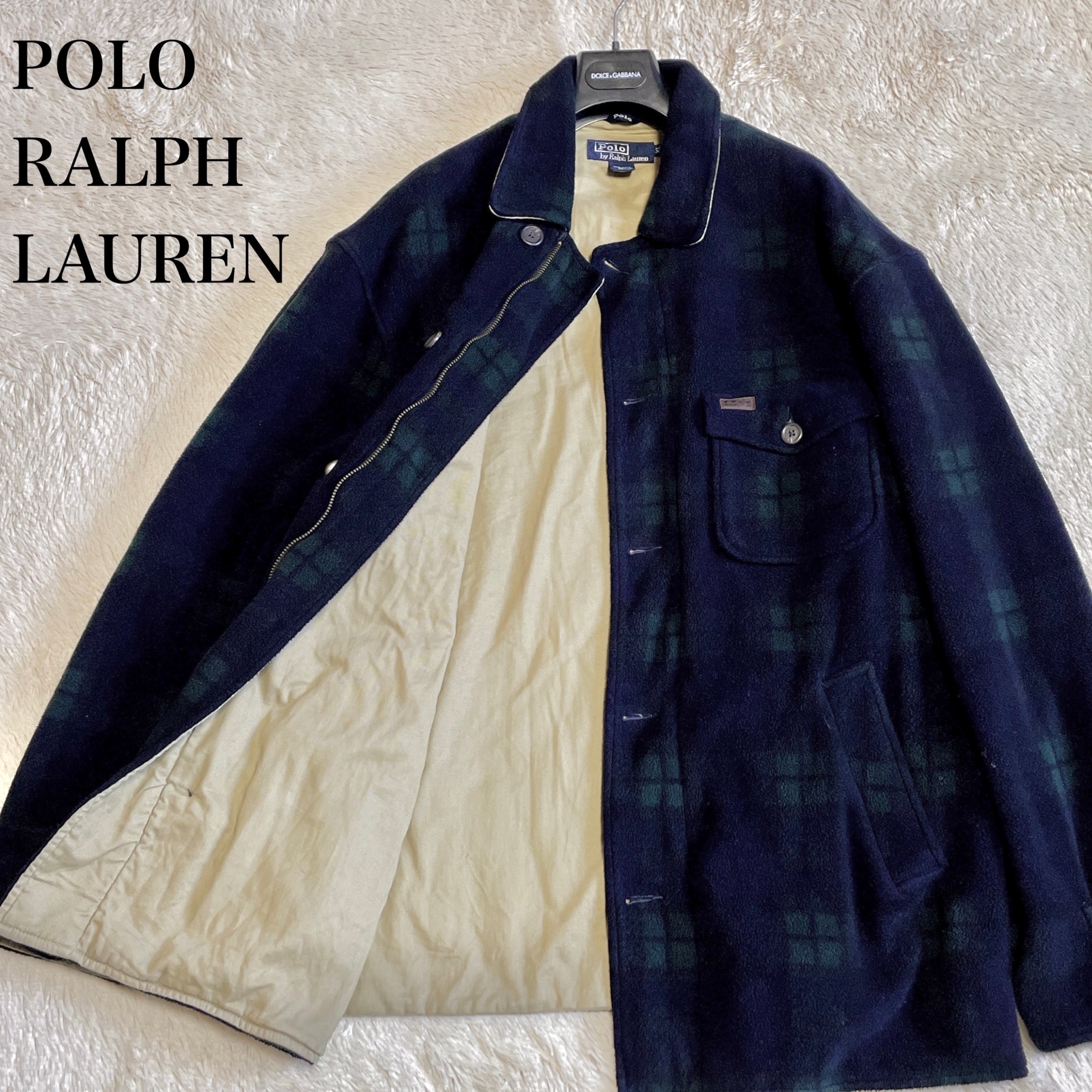 ポロラルフローレン ブラックウォッチ フリース ブルゾン スイングトップ