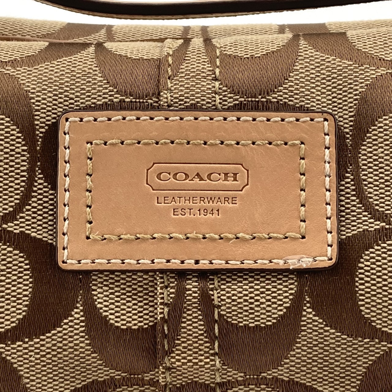 D (傷や汚れあり)】COACH（コーチ） シグネチャー柄 キャンバス地