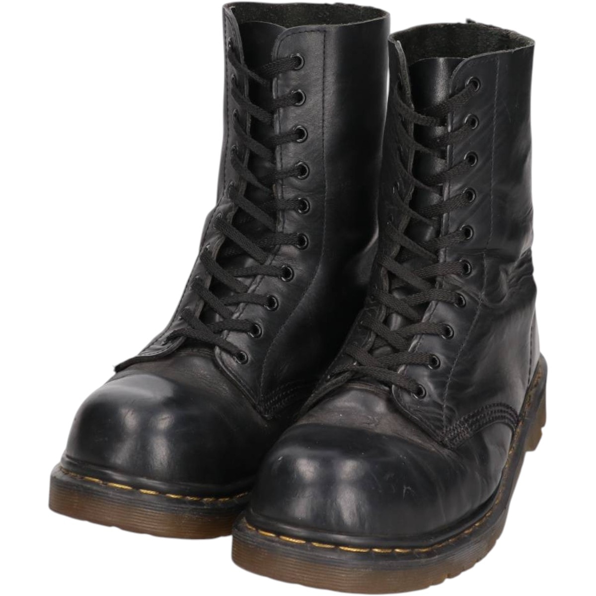 古着 90年代 ドクターマーチン Dr.Martens スチールトゥ 10ホールブーツ 英国製 8 メンズ26.5cm相当 ヴィンテージ/saa017126