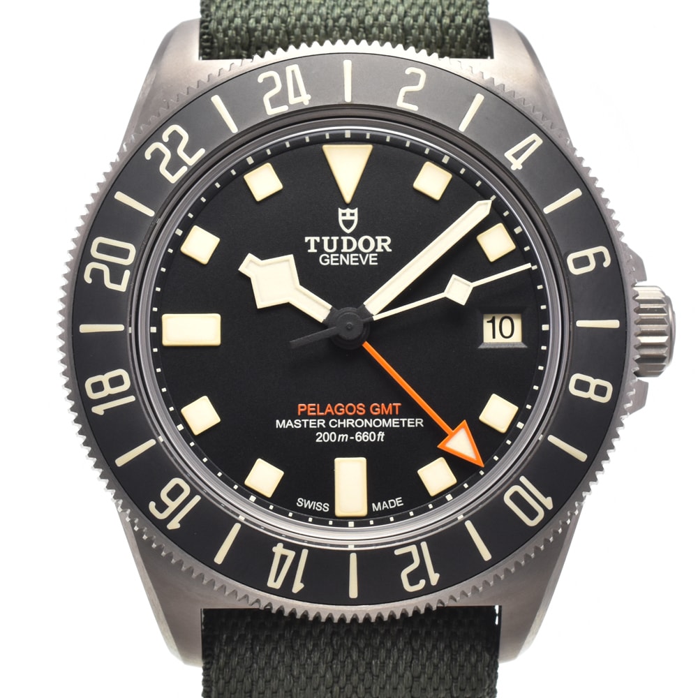 値下 チューダー TUDOR 2542G267 ペラゴス デイト ブラック 自動巻き メンズ 美品 箱・保証書付き 腕時計 I#150175
