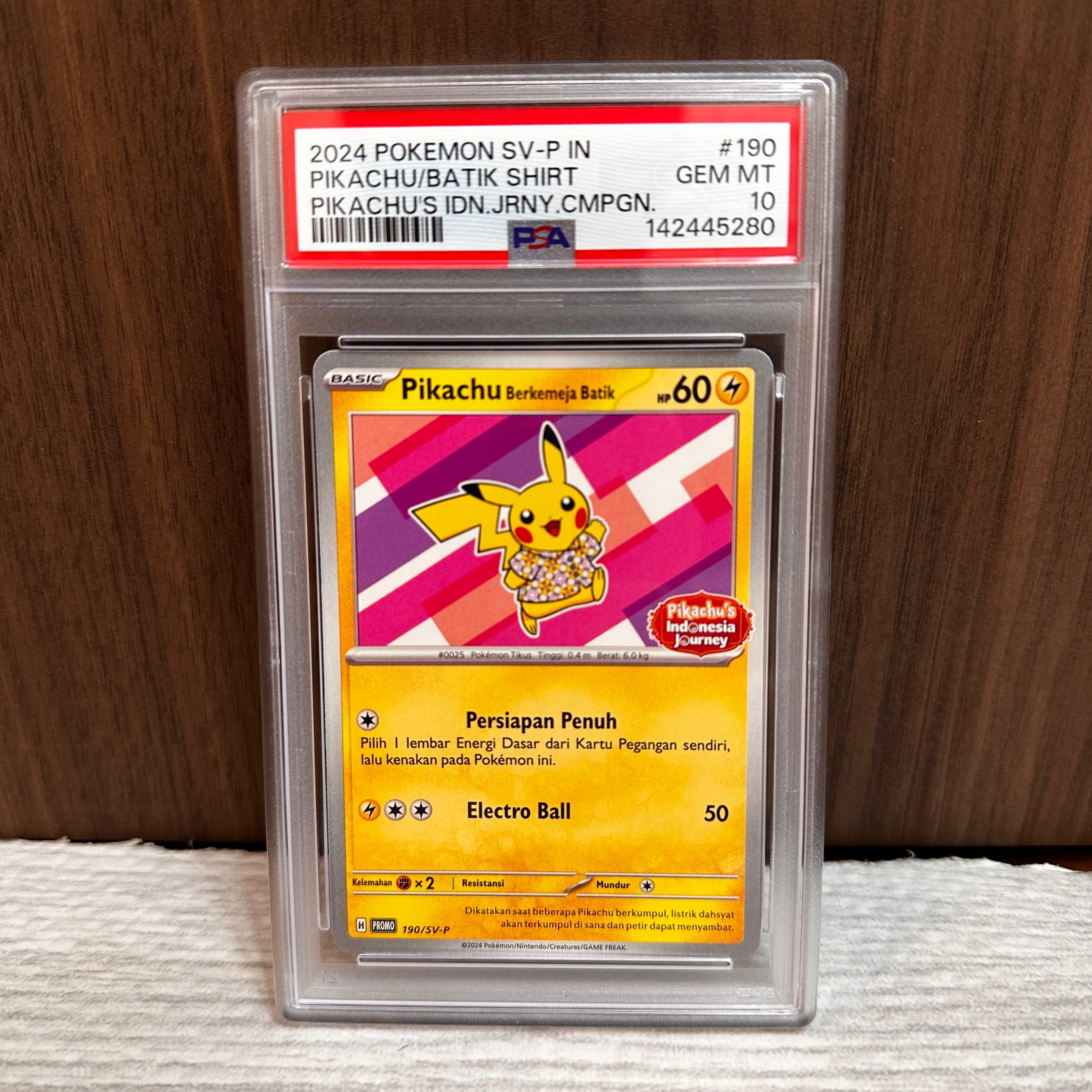 PSA10】バティックシャツを着たピカチュウ (フラワーピカチュウ柄) P