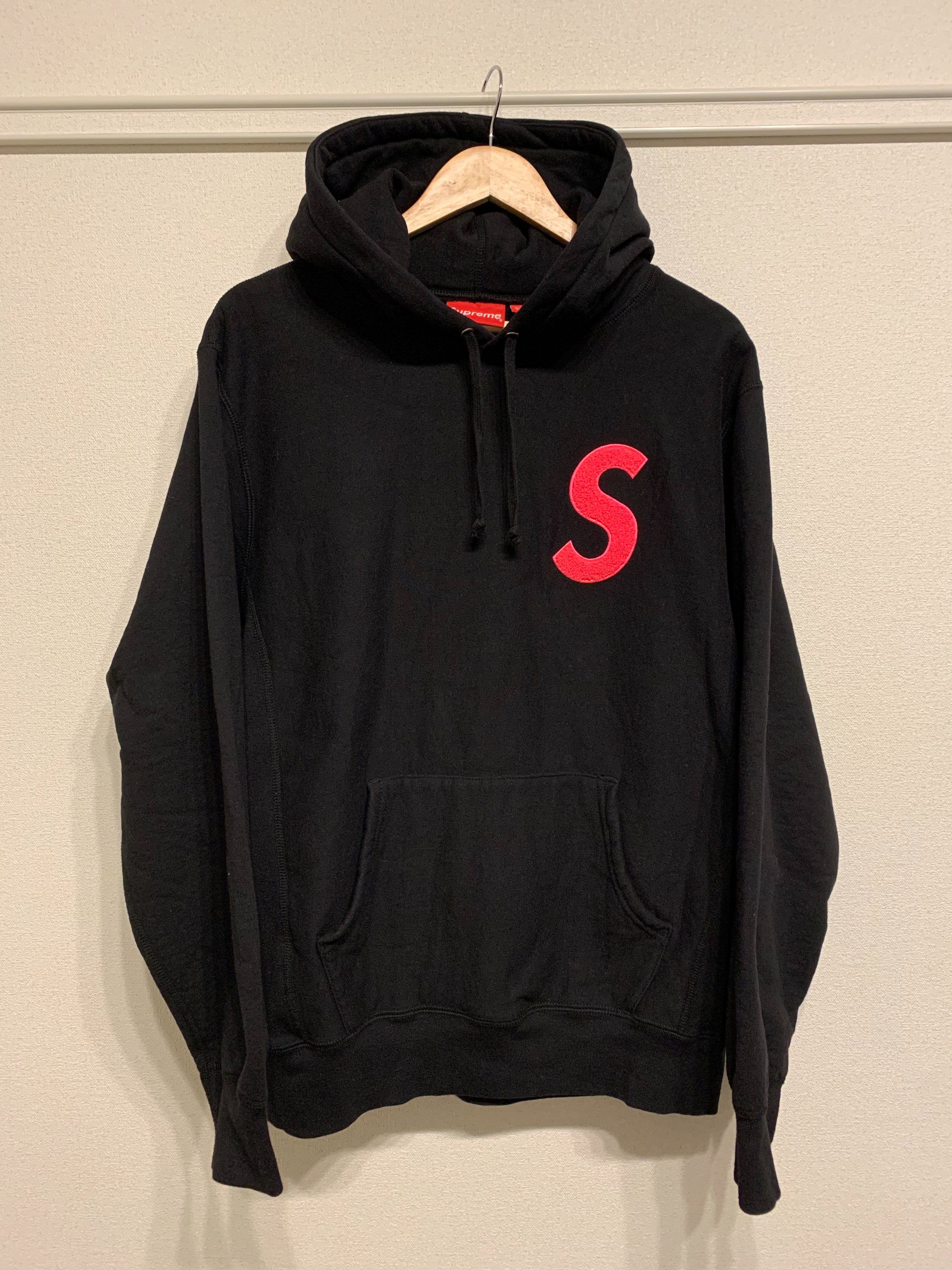 Supreme S Logo Hooded Sweatshirt "Black" (19FW)