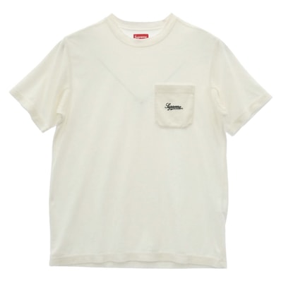 Supreme シュプリーム Tシャツ 19SS Terry Pocket Tee テリー ポケット パイル Tシャツ 半袖 ホワイト系 S【中古】