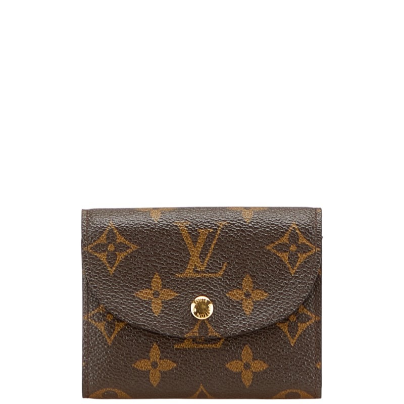 ルイ ヴィトン モノグラム ポルトフォイユ エレーヌ 三つ折り財布 M60253 ブラウン PVC レザー レディース LOUIS VUITTON 【中古】