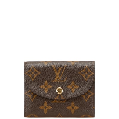 ルイ ヴィトン モノグラム ポルトフォイユ エレーヌ 三つ折り財布 M60253 ブラウン PVC レザー レディース LOUIS VUITTON 【中古】