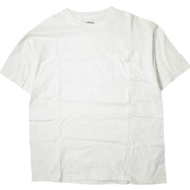 MIN-NANO ミンナノ MN Pocket Tee ロゴプリントポケットTシャツ XL ホワイト 半袖 TUFF COTTON トップス g18843
