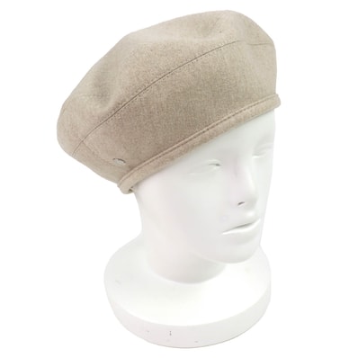 未使用品 エルメス ベレー帽 サントノーレ セリエボタン ベージュ 57