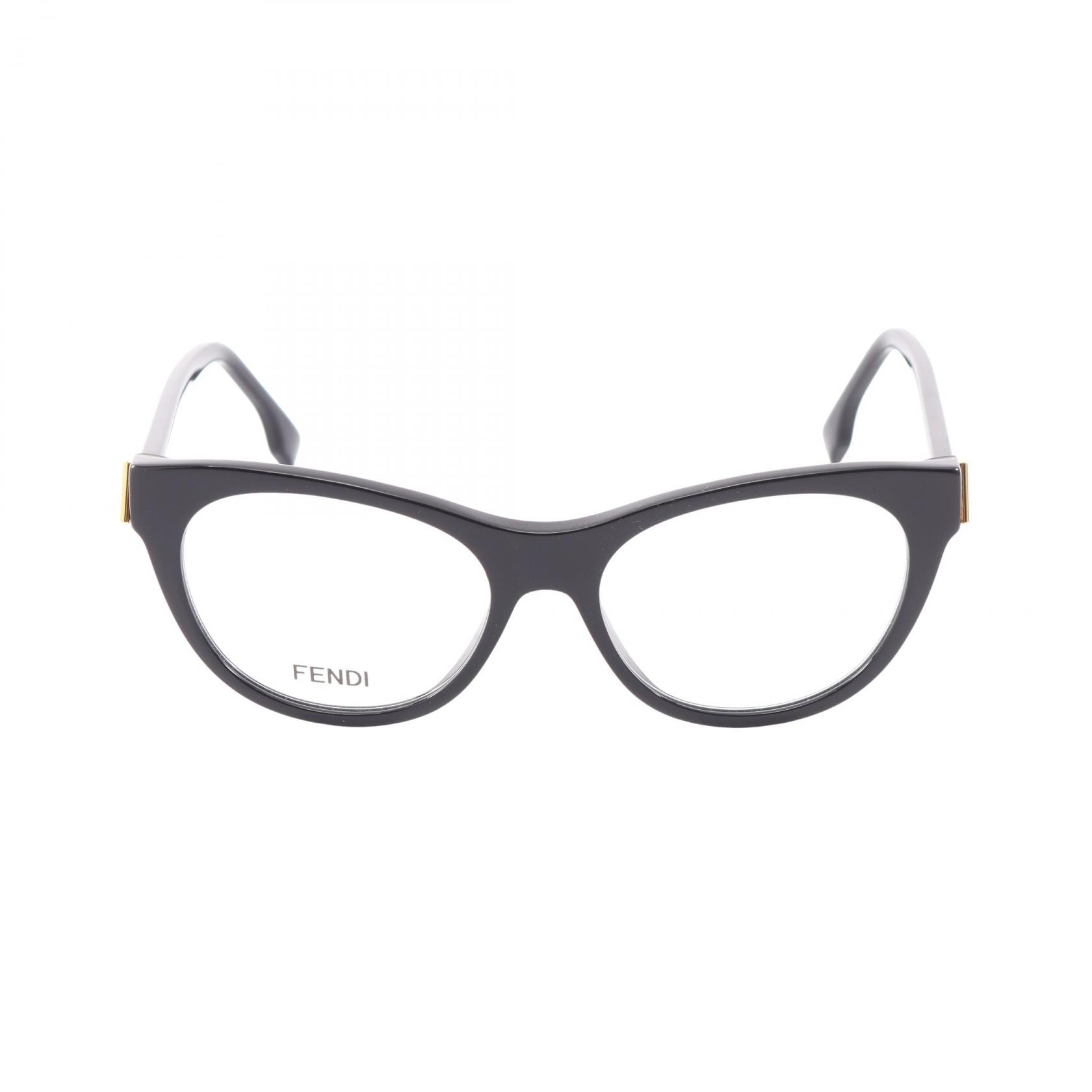 フェンディ FENDI フルリム メガネ 衣料品 アセテート レディース ブラック系 50101I00153 【新品】