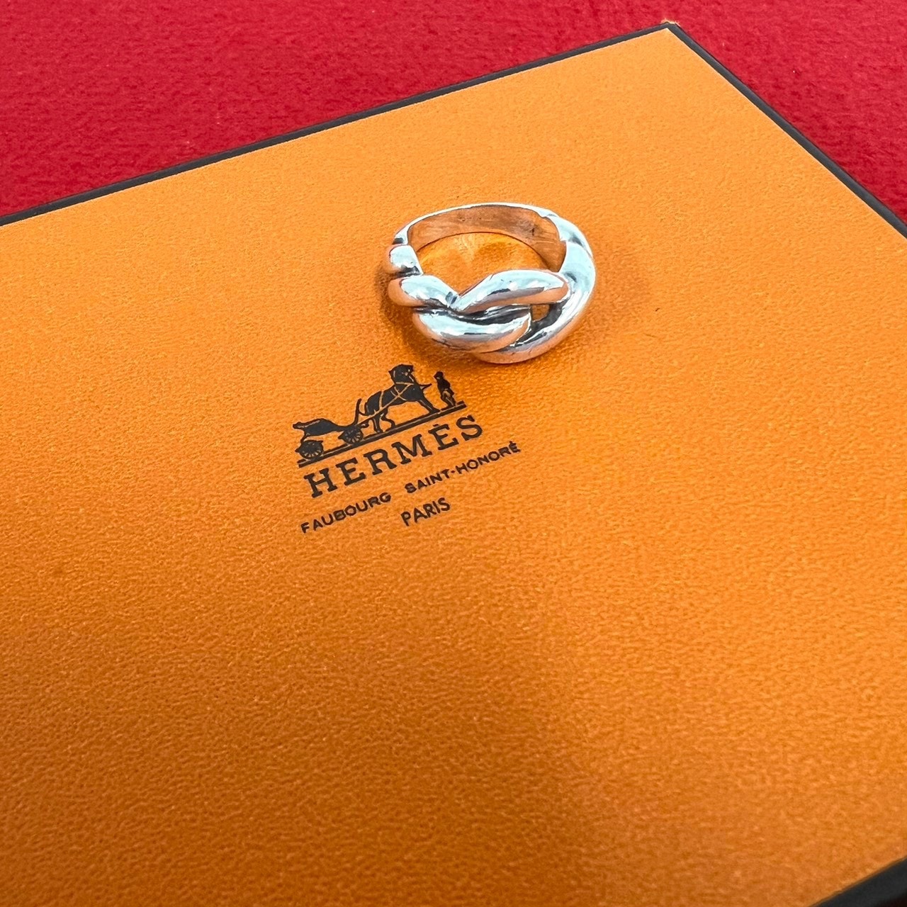 HERMES エルメス トルサード リング シルバー925 リング・指輪 10号 シルバー
25393