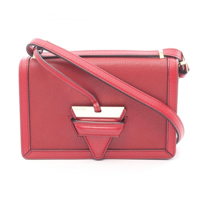 ロエベ LOEWE バルセロナ ショルダーバッグ バッグ レザー レディース レッド系 【中古】