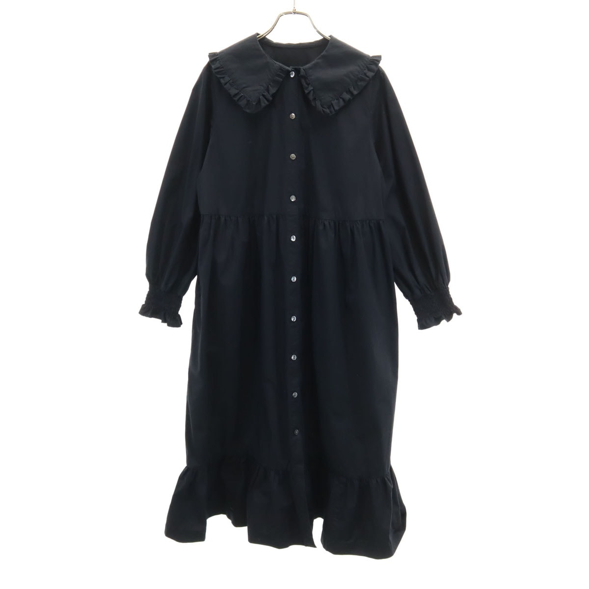 BEAMS BOY ビームスボーイ 長袖 シャツワンピース ブラック