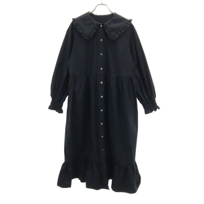 BEAMS BOY ビームスボーイ 長袖 シャツワンピース ブラック