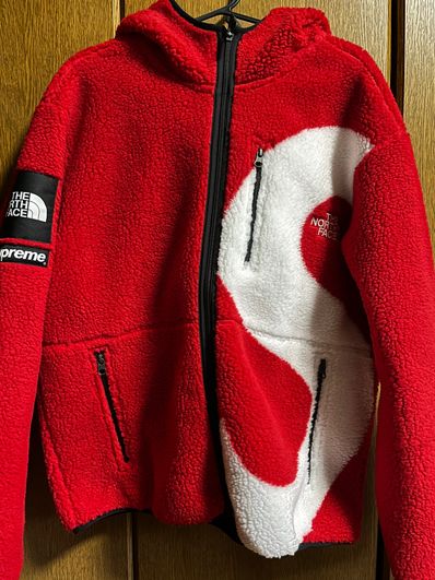Supreme x The North Face S Logo Hooded Fleece Jacket "Red"
