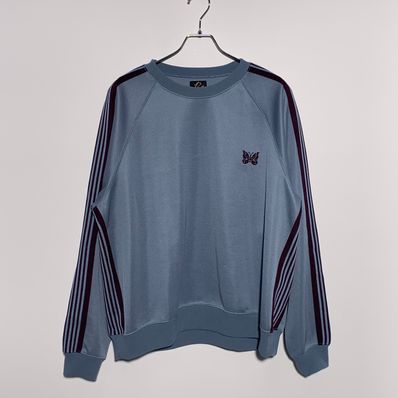 Needles Track Crew Neck Shirt - Poly Smooth "Sax Blue"