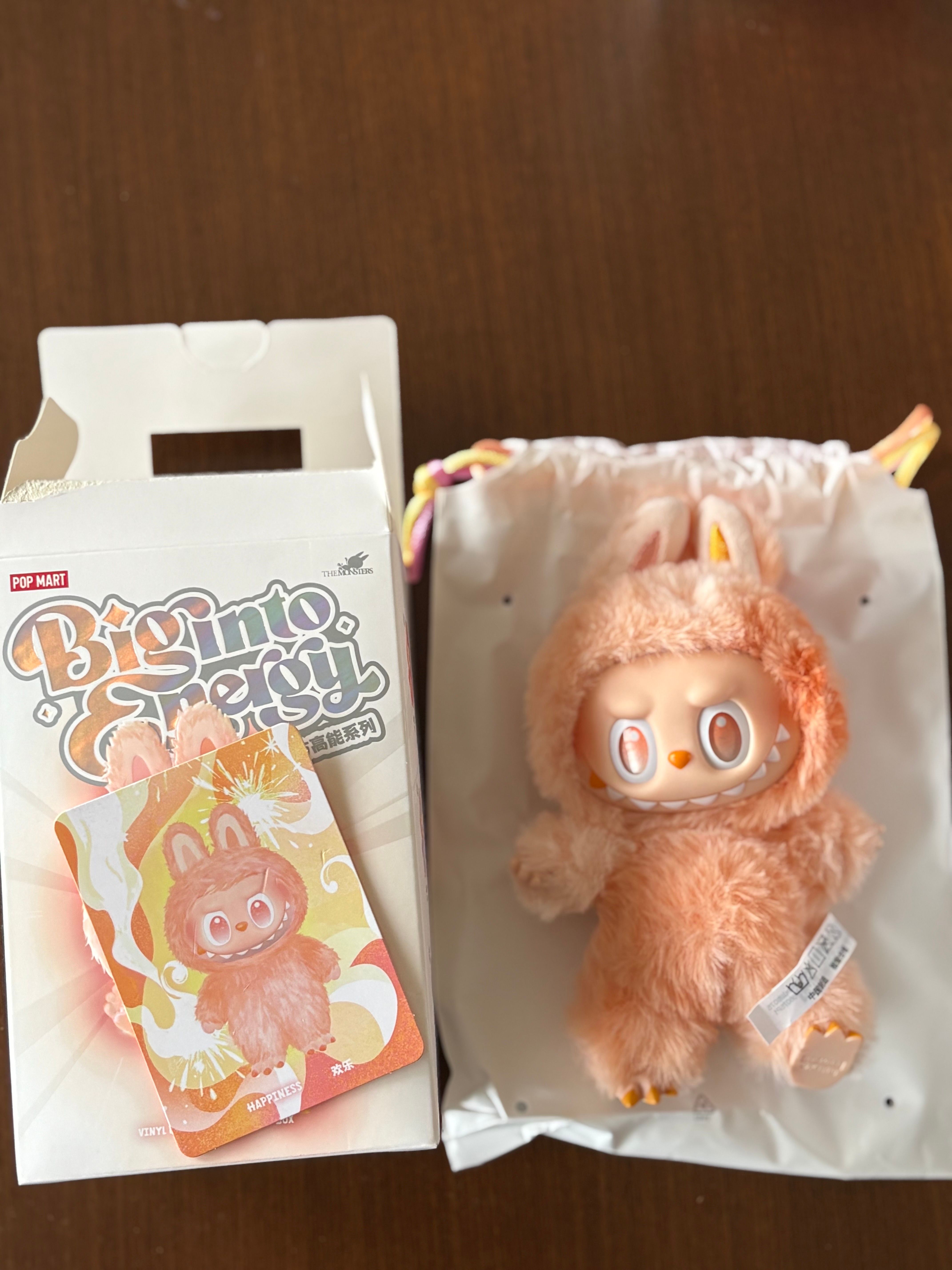 POP MART THE MONSTERS (LABUBU) Big into Energy Series Plush Pendant HAPPINESS