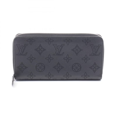 ルイ・ヴィトン LOUIS VUITTON ジッピーウォレット ラウンド長財布 財布 レザー マヒナ ノワール レディース ブラック系 M61867 【中古】