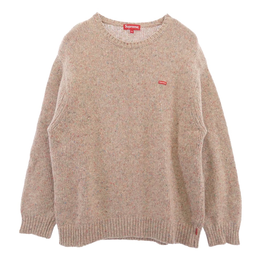 Supreme シュプリーム ニット 22AW Small Box Speckle Sweater スモール ボックス スペックル クルーネック セーター ニット ピンク系 マルチカラー系 XL【中古】