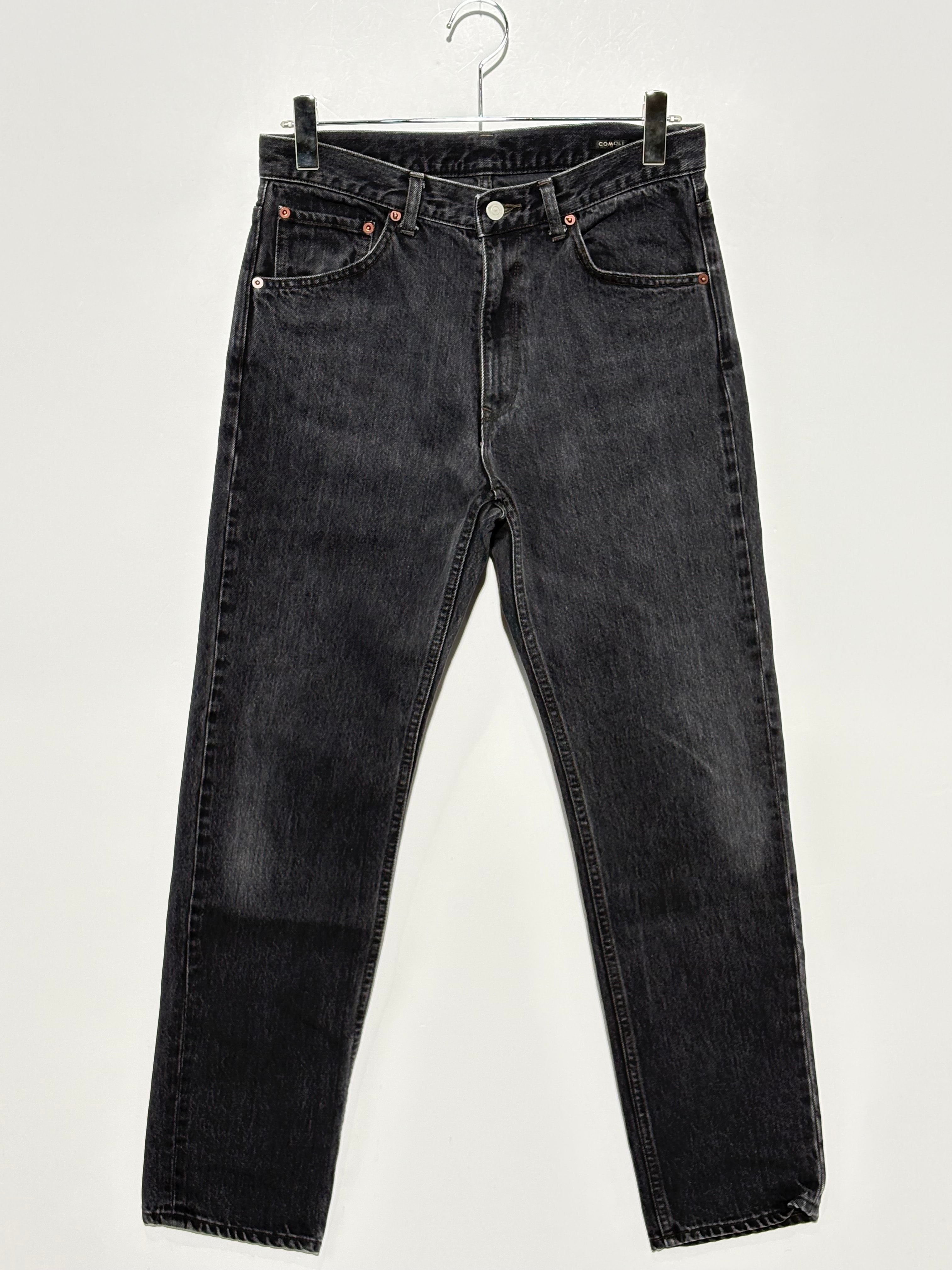 COMOLI Denim 5-Pocket Pants "Fade Black"