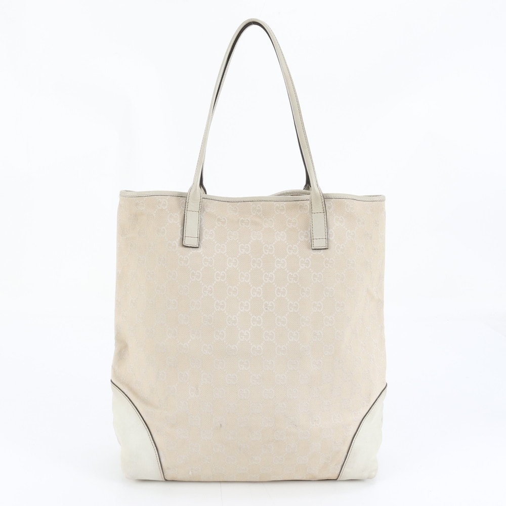 グッチ GGキャンバス 263345 トート バッグ レザー×キャンバス